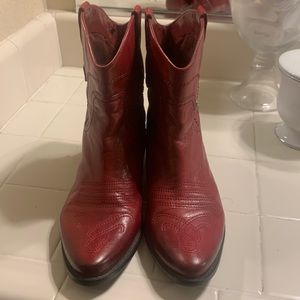 Franco Sarto Red Heeled Boots